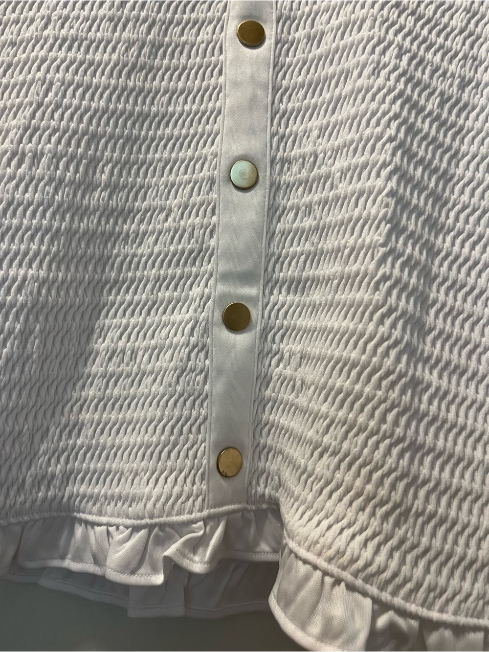 Loft Smocked Ruffle Hem Top - Picture 4 of 5
